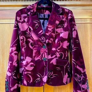 Ann Taylor Velvet Floral Blazer